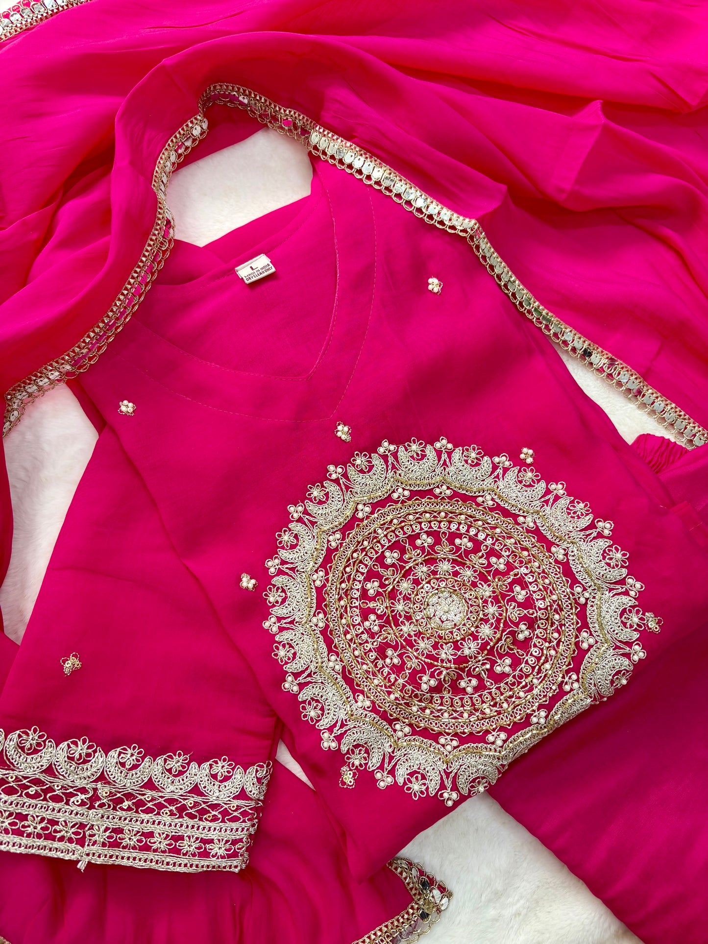 Designer Handwork Roman silk suit