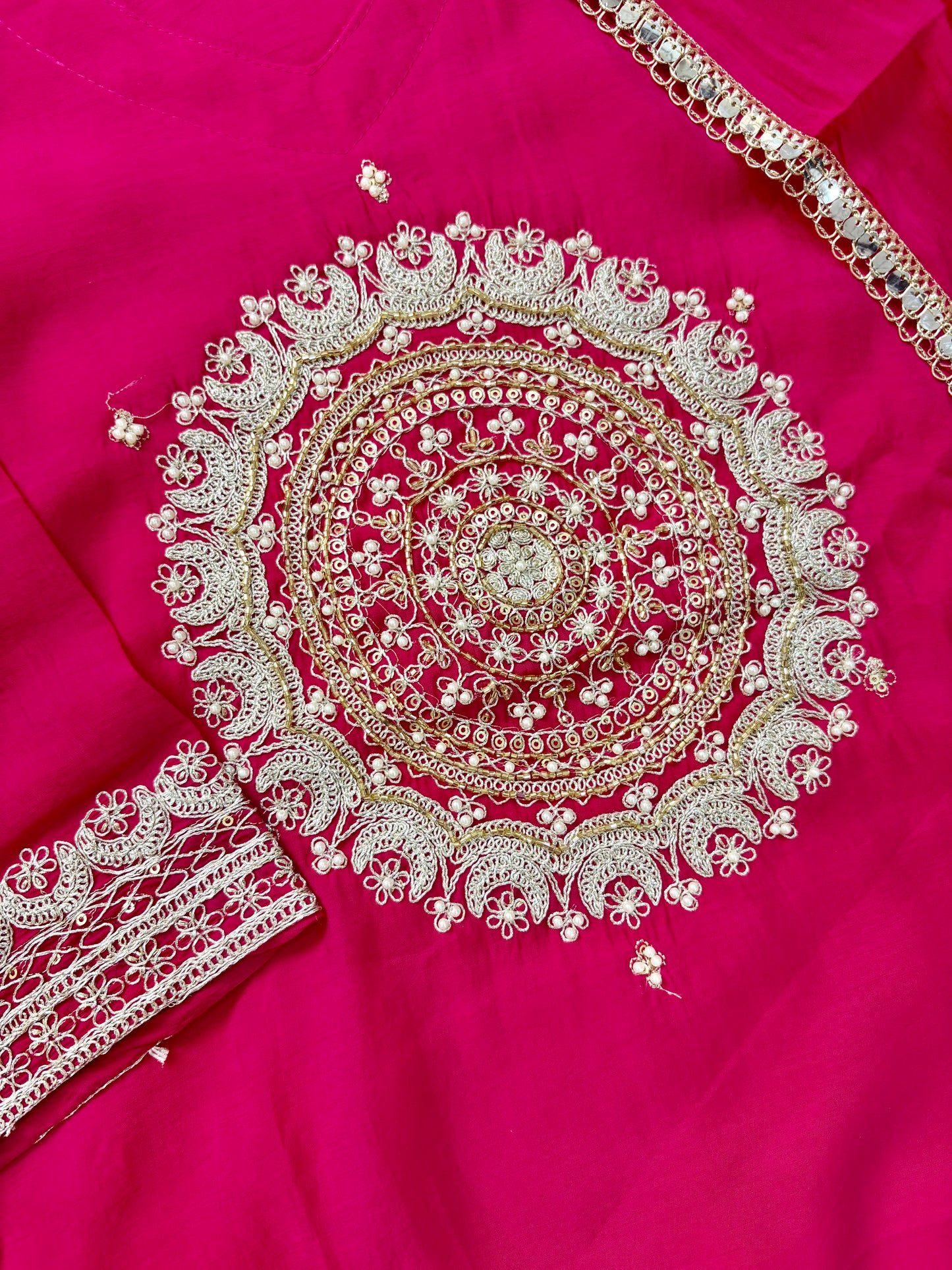 Designer Handwork Roman silk suit