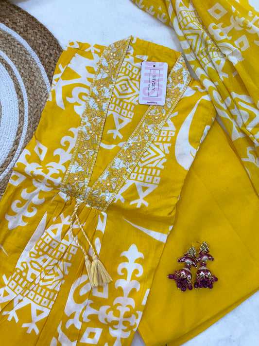 Pure cotton Mustered Suit