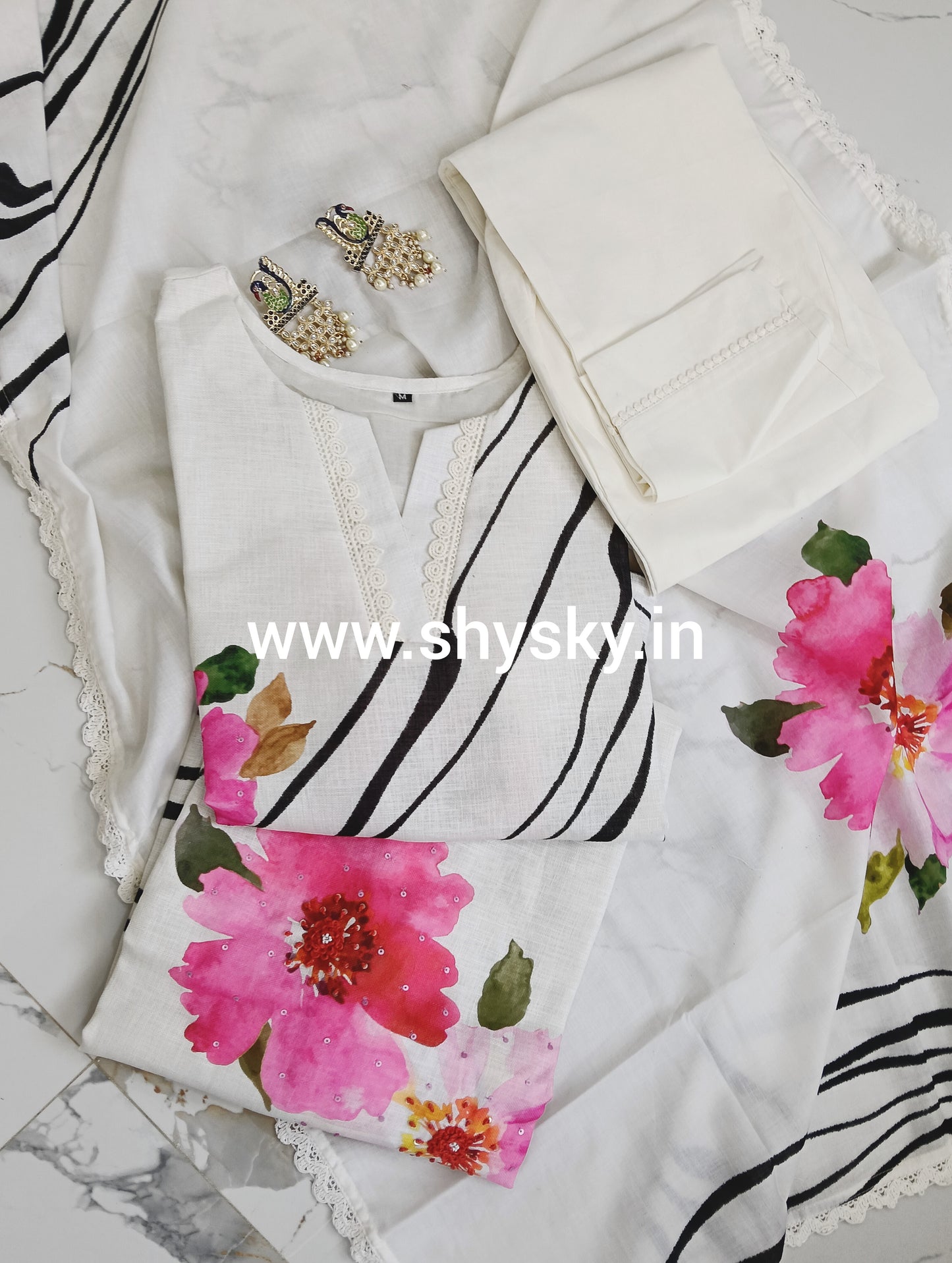 Floral with digital print