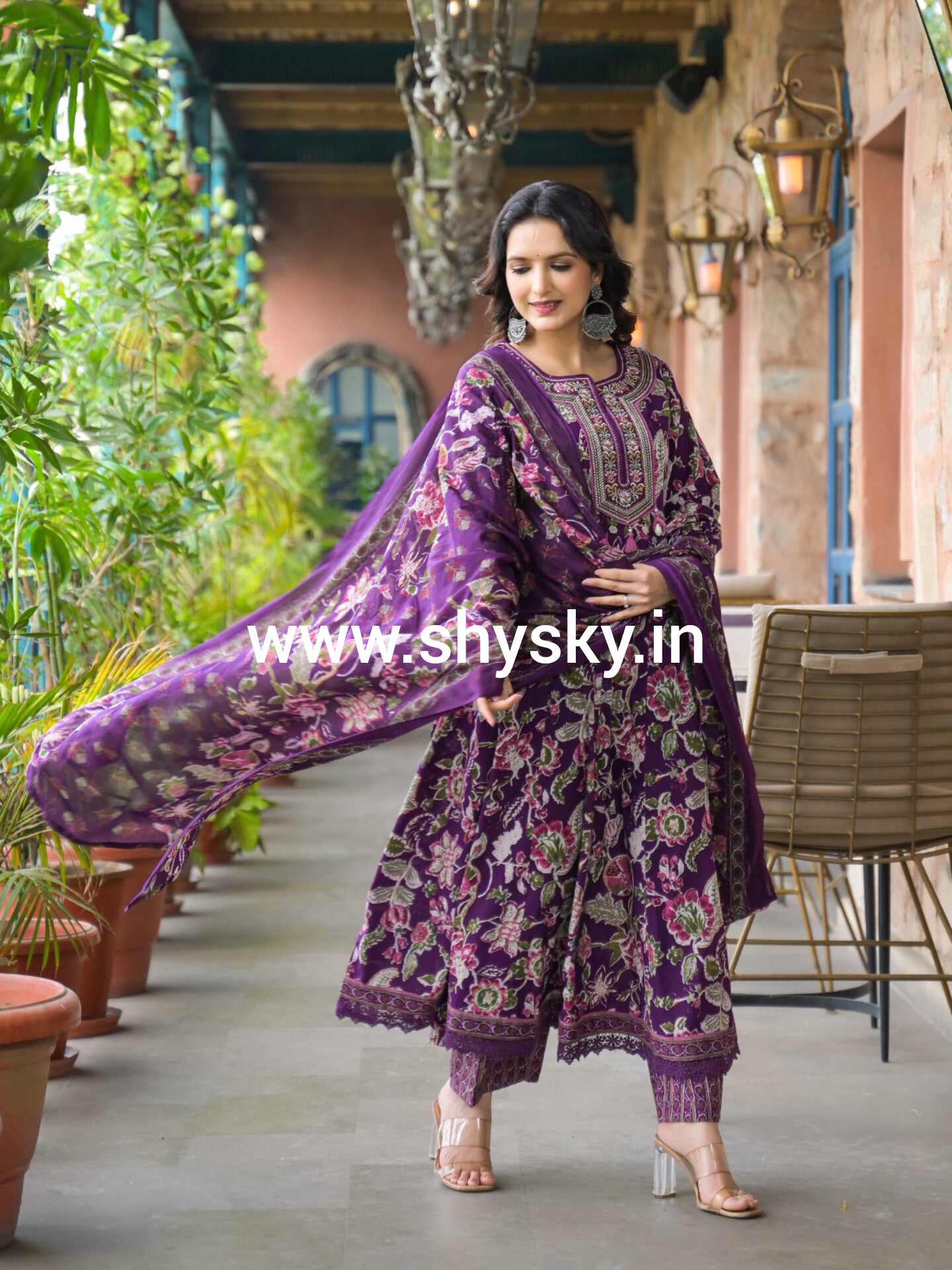 Elegant Premium Heavy Cotton Anarkali Set