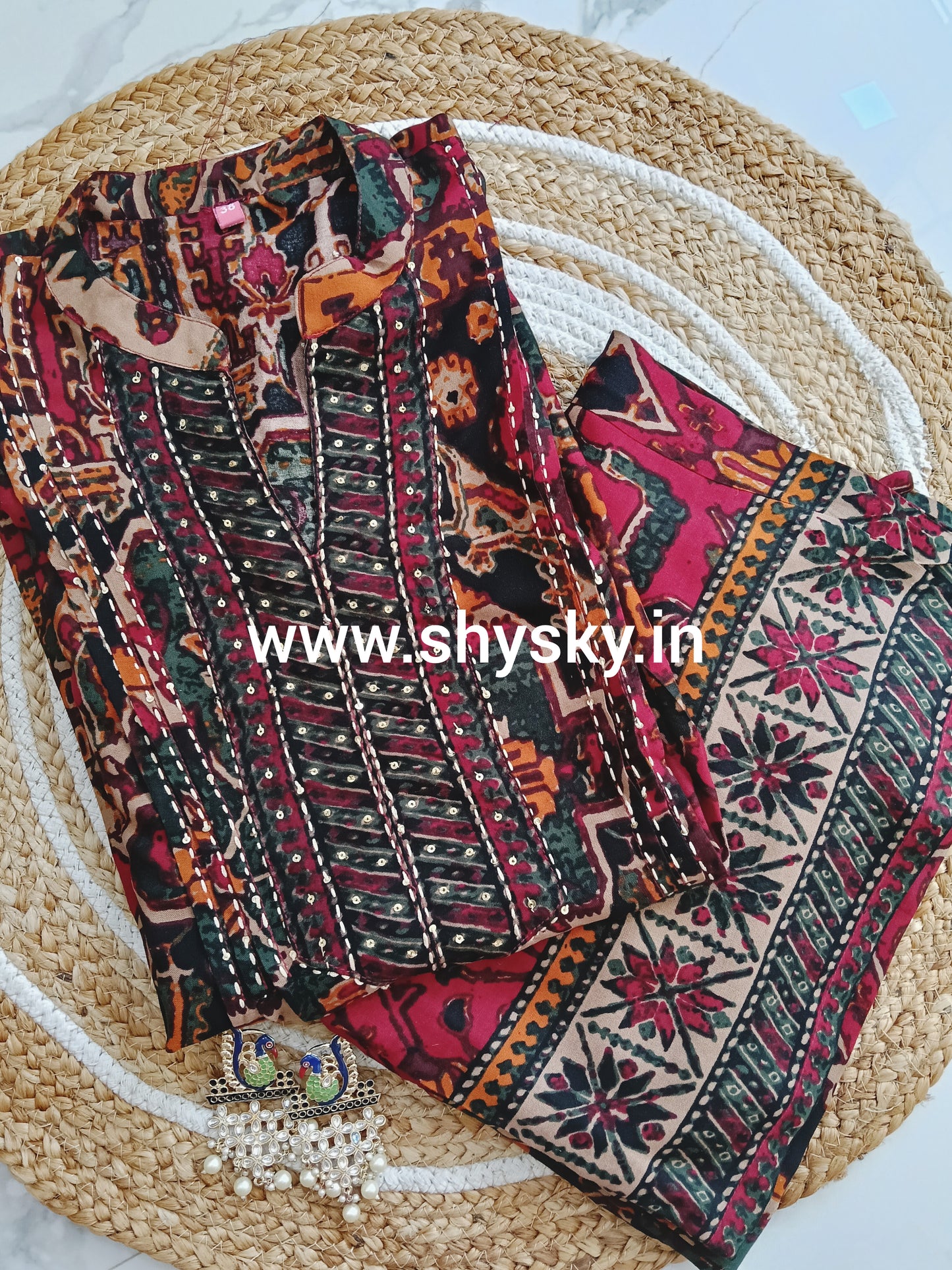 Kantha handwork cordset