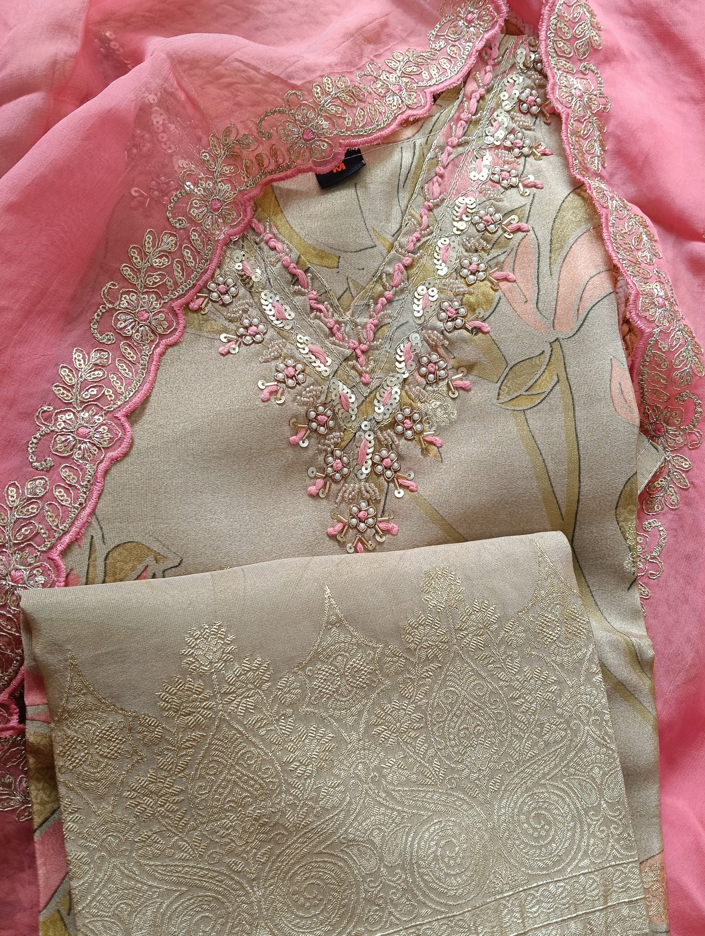 Exquisite Pure Shimari Silk Suit Set