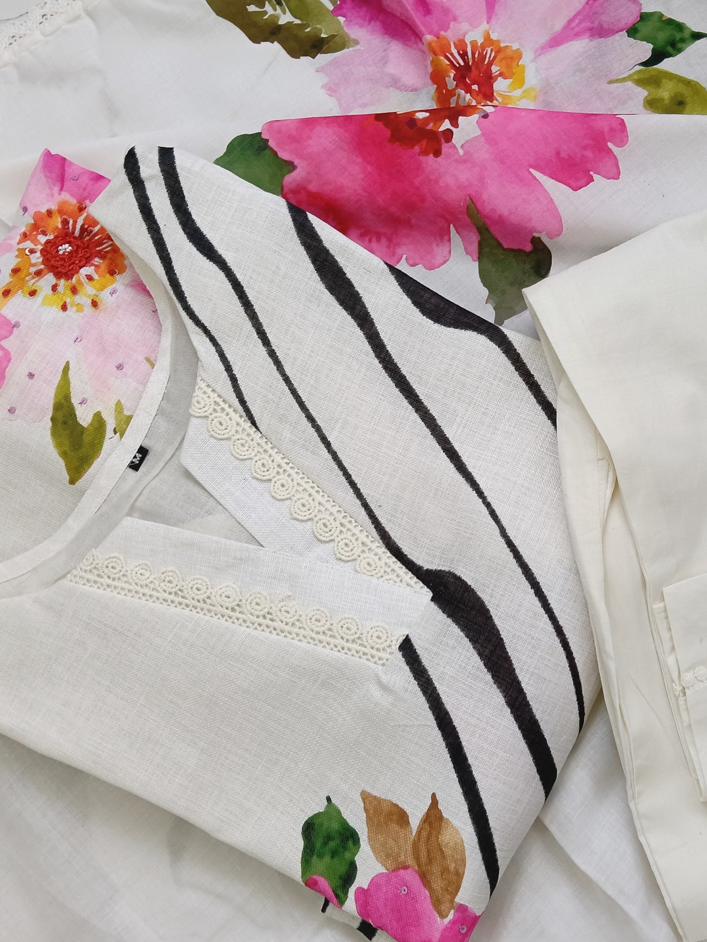 Floral with digital print