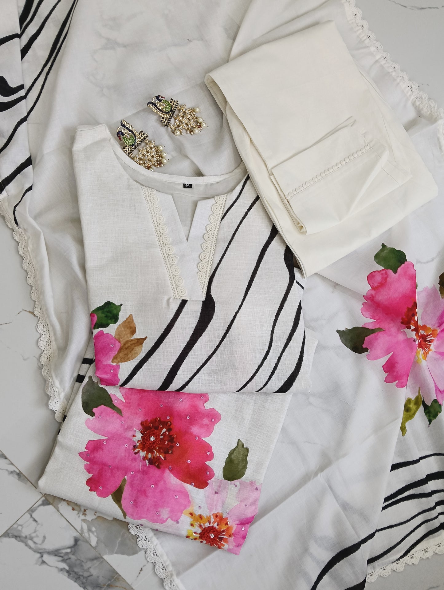 Floral with digital print