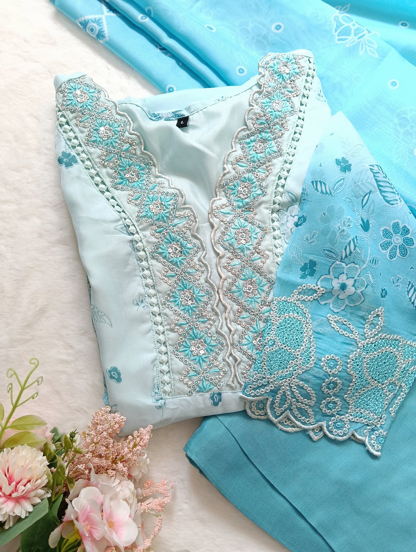 Beautiful organza suit set
