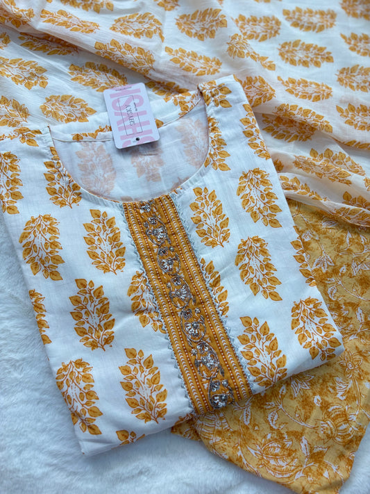 Pure cotton Hand work suit