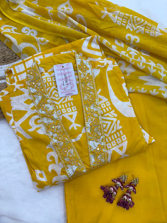 Pure cotton Mustered Suit