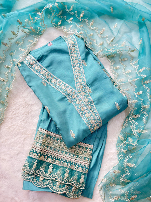 Beautiful blue designer suit